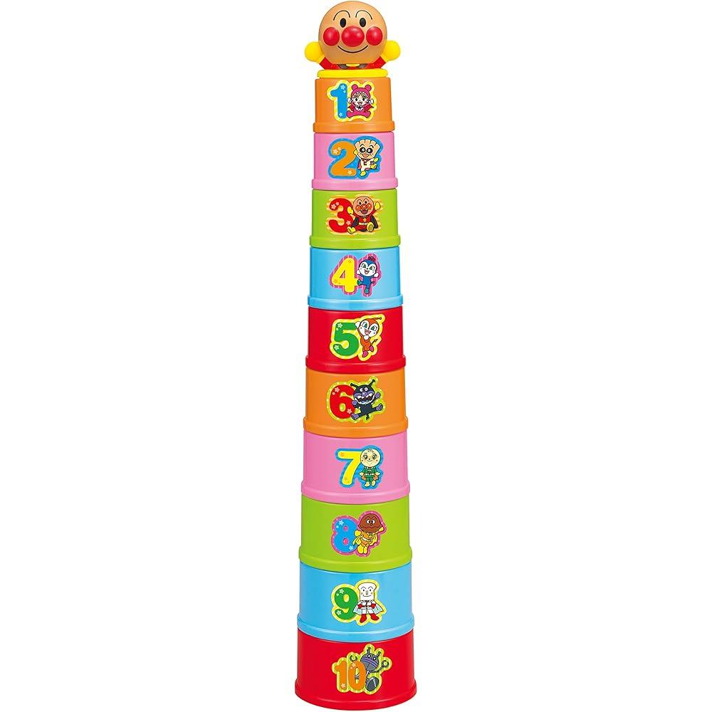 Agatsuma Anpanman Genius Brain Stacking Cups for Ages 1-3 Educational Toy