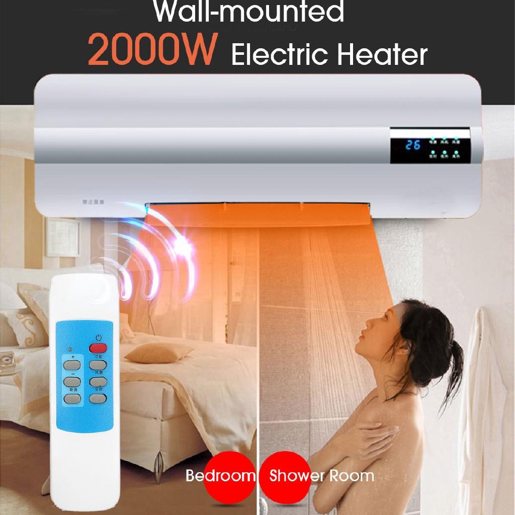 2000W 220V 2-in-1 Elektroheizlüfter Kalt & Warm Wandmontierter Klimaanlagenlüfter