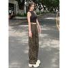 New Fashion Leopard Print Retro Women's Pants Elegant Casual Wide-leg High Street Straight Jeans Spring Autumn Casual Long Pants Loose Trousers 2215