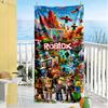 Asciugamano da Spiaggia Roblox Alta Assorbenza & Asciugatura Rapida Confortevole Leggero Adatto per Sport, Viaggi, Nuoto, Yoga, Bagno, Spiaggia E Piscina