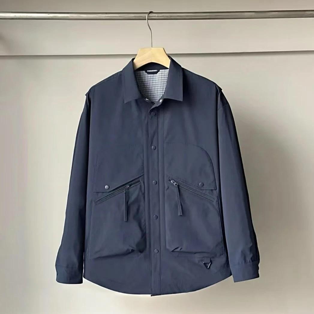 

Spring New Fake Two-Piece Designer Lapel Tooling Men S Shirt Jacket Spring And Autumn Fashion Versatile Top Tide M (100-64 kg)