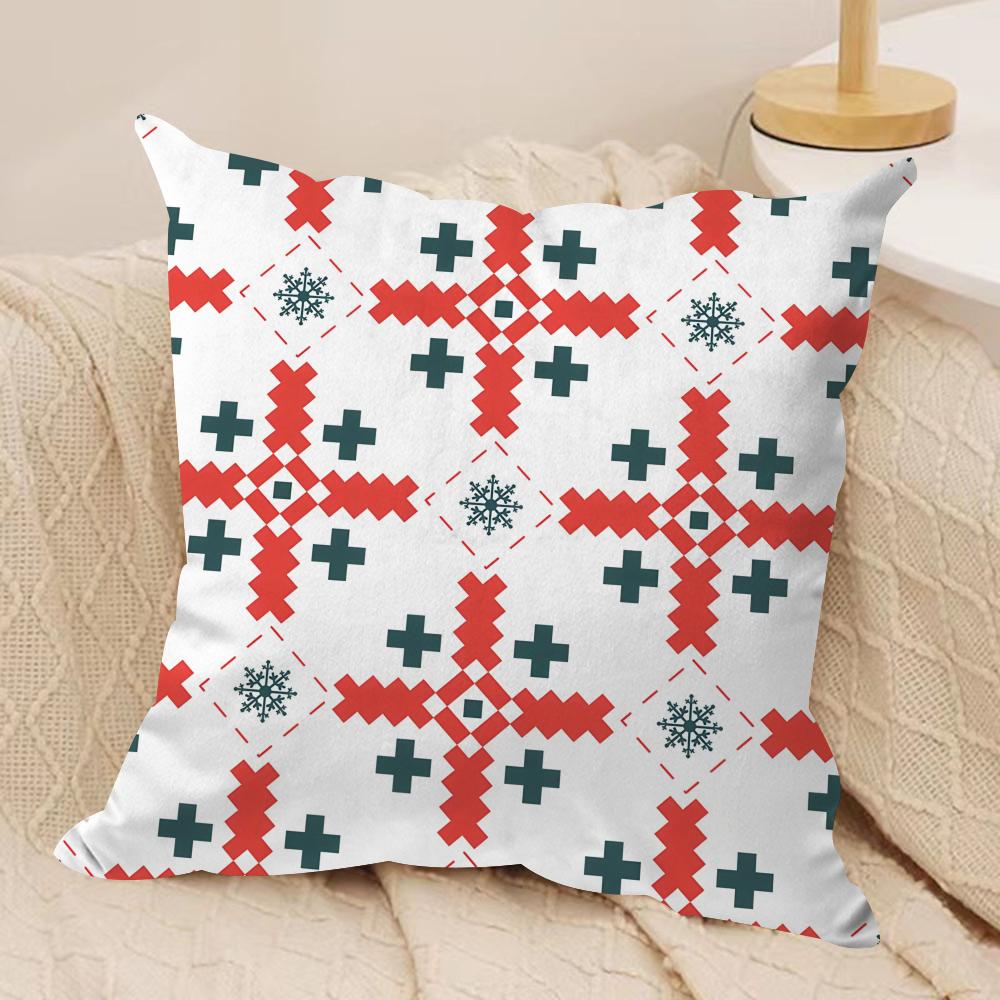 Z Imazighen Kabyle Jewelry Cushion Cover Silky Short Plush Invisible Zipper Dustproof Sofa Pillow Case for Home Decor