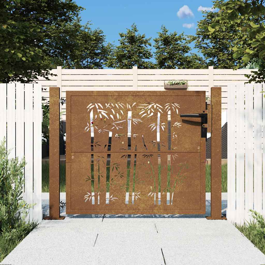 Garden Gate 100x75 Cm Corten Steel Square Design