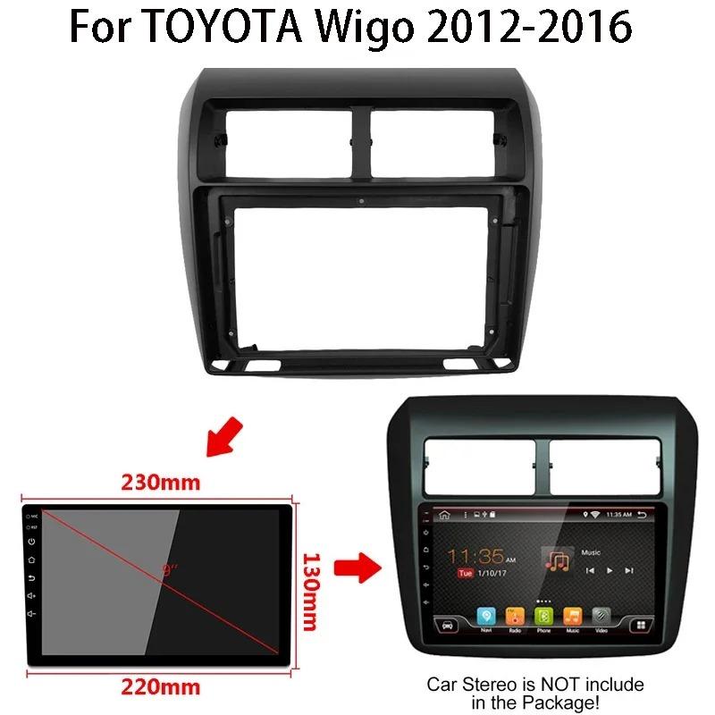 Radio auto 2Din cadru de 9 inchi pentru Toyota AGYA/WIGO 2013 2014 2015 2016 2017 2018 2019 Kit panou de borduri audio pentru bord