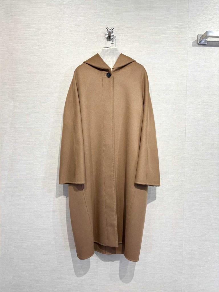 2026 coat women's new autumn and winter thick cashmere double-sided woolen coat long knee-length hooded coat