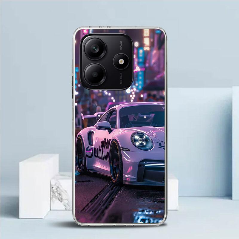 Sports Car 911 Soft Cover for Xiaomi Redmi Note 15 14 13 12 Pro Plus Phone Case 14S 11S 11T 11E 10S 10 4G Pattern Shell Redmi No