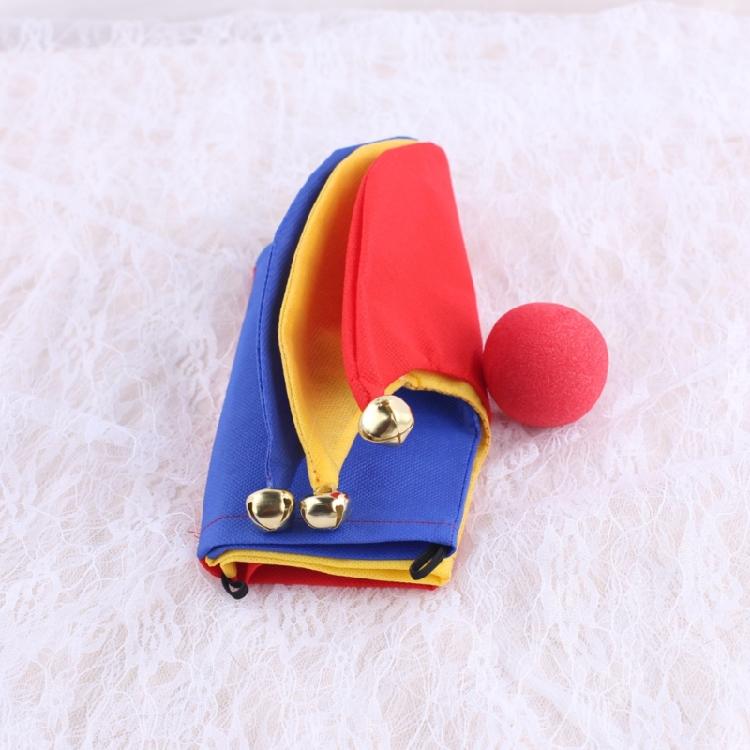 Halloween Jester Costumes Clown Courts Jester Hat Clown Nose Mardi Gras Jester Hat for Masquerades Carnivals Cosplay