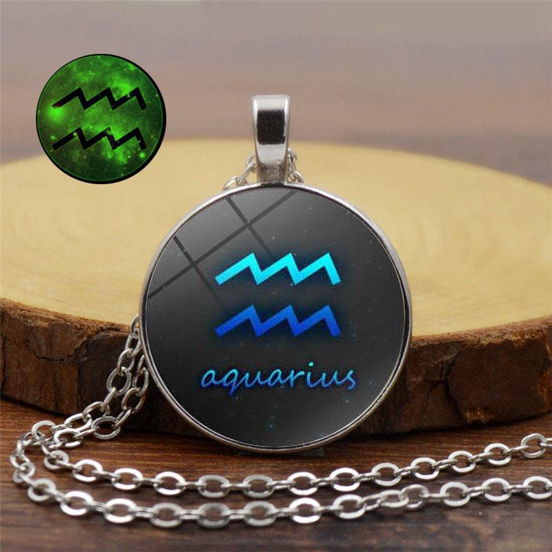New Accessories Twelve Constellations Time Luminous New Luminous Pendant Necklace