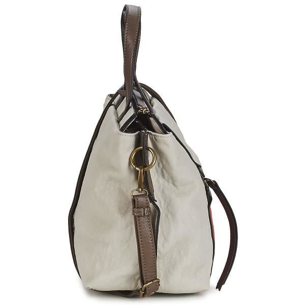 Handbag - Le Temps Des Cerises - Kaori 3 - Mastic Taupe - Adjustable Shoulder Strap - Zip Closure
