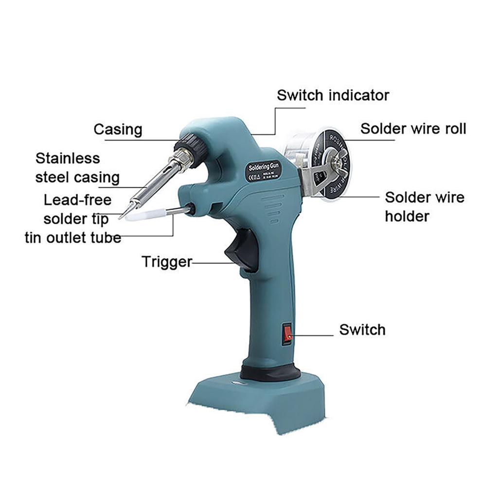 Makita 18V Trådløs Loddebolt Håndholdt Loddeboltsett for Hobbyister Sett,