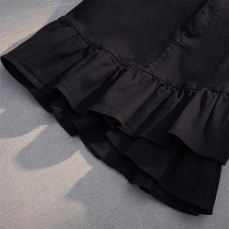 2024 Women's Trendy High-Waist Ruffle A-line Skirt - Spring & Autumn Collection