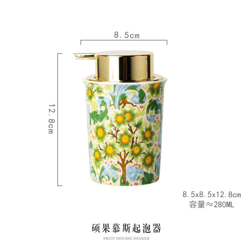 

European Ceramic Lotion Bottle Delicate Flower Soap Dispenser Sparkling Home Hotel Shampoo Makeup Remover Water Storage Bottle