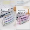 3-warstwowy przezroczysty piórnik o dużej pojemności: Stylowy koreański design Ins dla artykułów papierniczych dla dziewcząt