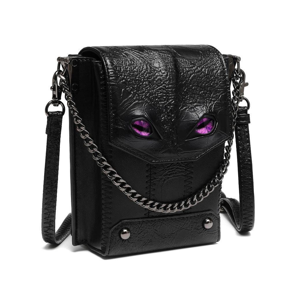 New Women's Bag European and American Punk Niche Women's Single Shoulder Diagonal Cross Bag Gothic Small Bag