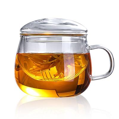 Ruhan Thickened Glass Teacup with Lid