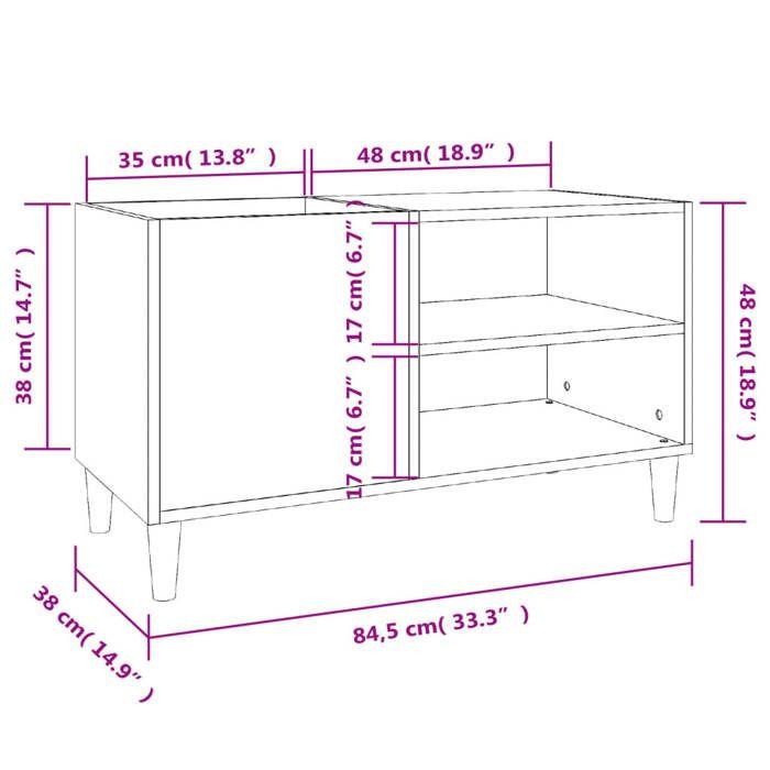 VidaXL Record Cabinet, Filing Cabinet with Legs, Storage Cabinet, Home Organizer Living Room Interior, 831942