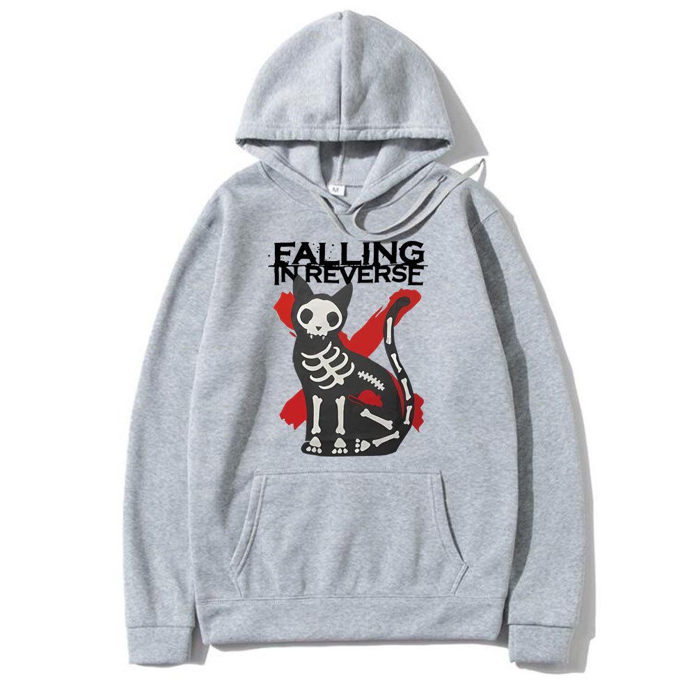 

Falling in Reverse Cat Graphic Gothic print Pullover men Fashion Autumn fleece hoodie Long Sleeves clothes Regular Sportwear 3XL