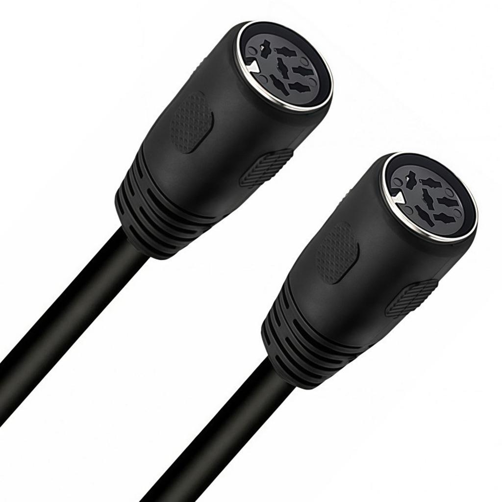 Professional DIN 6 Pin Cable Female to Female Adapter 6Pin Sound Cord DIN Adapter Instrument Converter for Microphone
