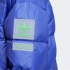 Adidas Originals Stand Collar Zip-Up Long Down Jacket Men Outerwear Blue H58056