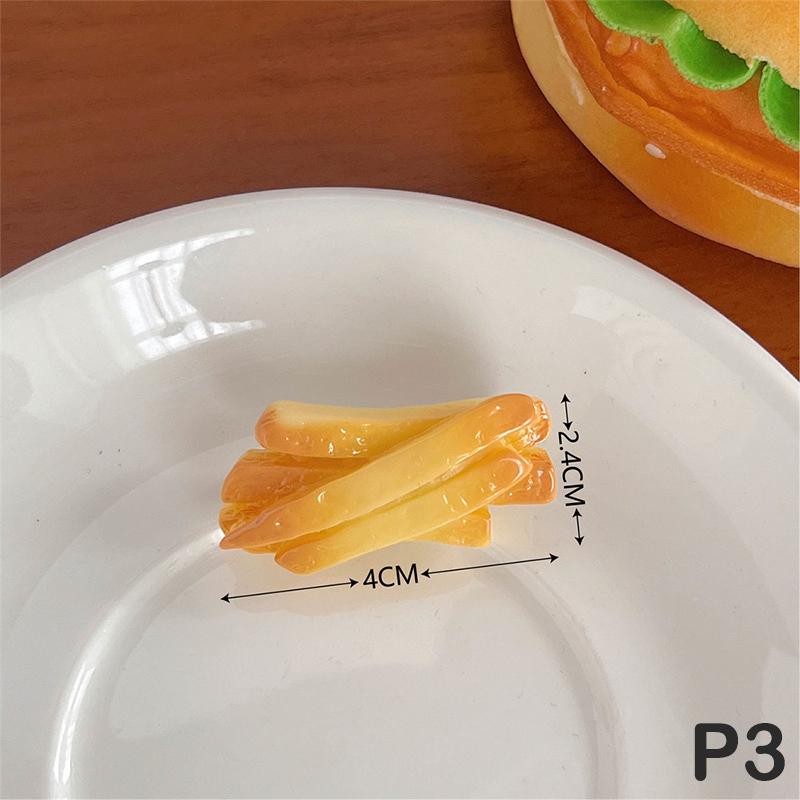 Funny Roasted Chicken Legs Hairpin Crispy Wings French Fries Hair Clips Simulation Food Fried Chicken Hairpins Hair Accessories