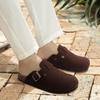 Fashion Shevalues Men's Suede Clogs Slippers Classic Brand Leather Mules Women Cork Potato Shoes With Arch Support Fashion Beach Sandals