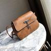 Retro Solid Color Deer Pendant Saddle Bag Crossbody Shoulder Bag Pu Square Bag