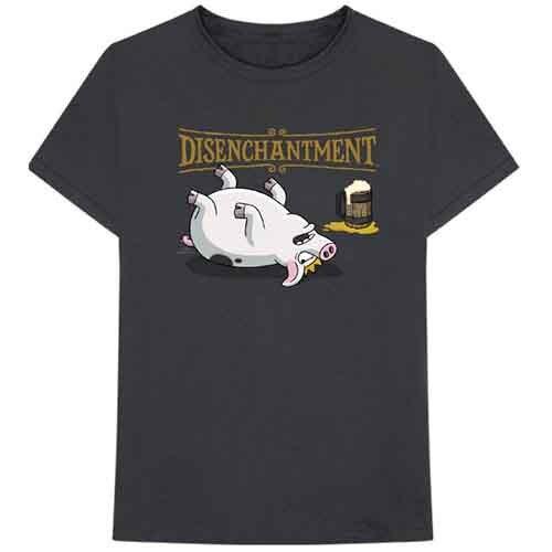 Disenchantment Pig T-Shirt Grey New Unisex T-Shirt M