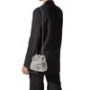 Sparkling Rhinestone Bucket Bag Women PU Leather Small Square Handbag Vintage Style Fashion Accessory