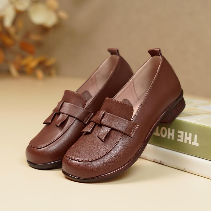 Fashion AIYUQI Loafers Women 2025 Spring New Genuine Leather British Style Women Shoes Slip-on Lazy Beanie Shoes Women