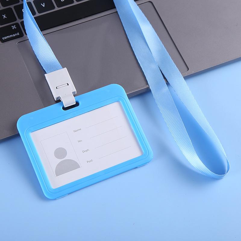 1 STÜCK Einfache Geschäfts-Arbeitskarten-ID-Büro-Schule-Ausweishalter Badge Tag Neck Strap Lanyard