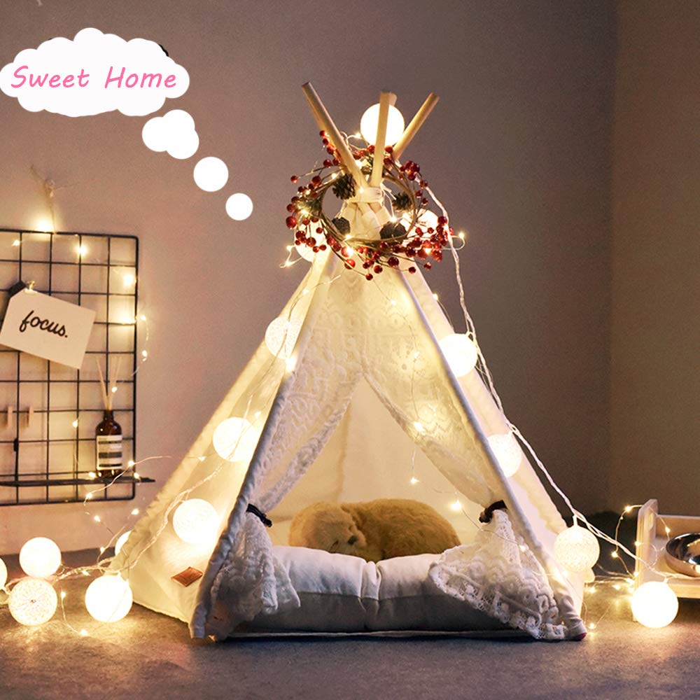 Pet Perfect for and Pet Pet Dog Cat Includes Washable Lace Tent, Spring, Summer, Autumn, Winter, House, Bed, Kennel, Kennel, Warm, Insulated, Cute,