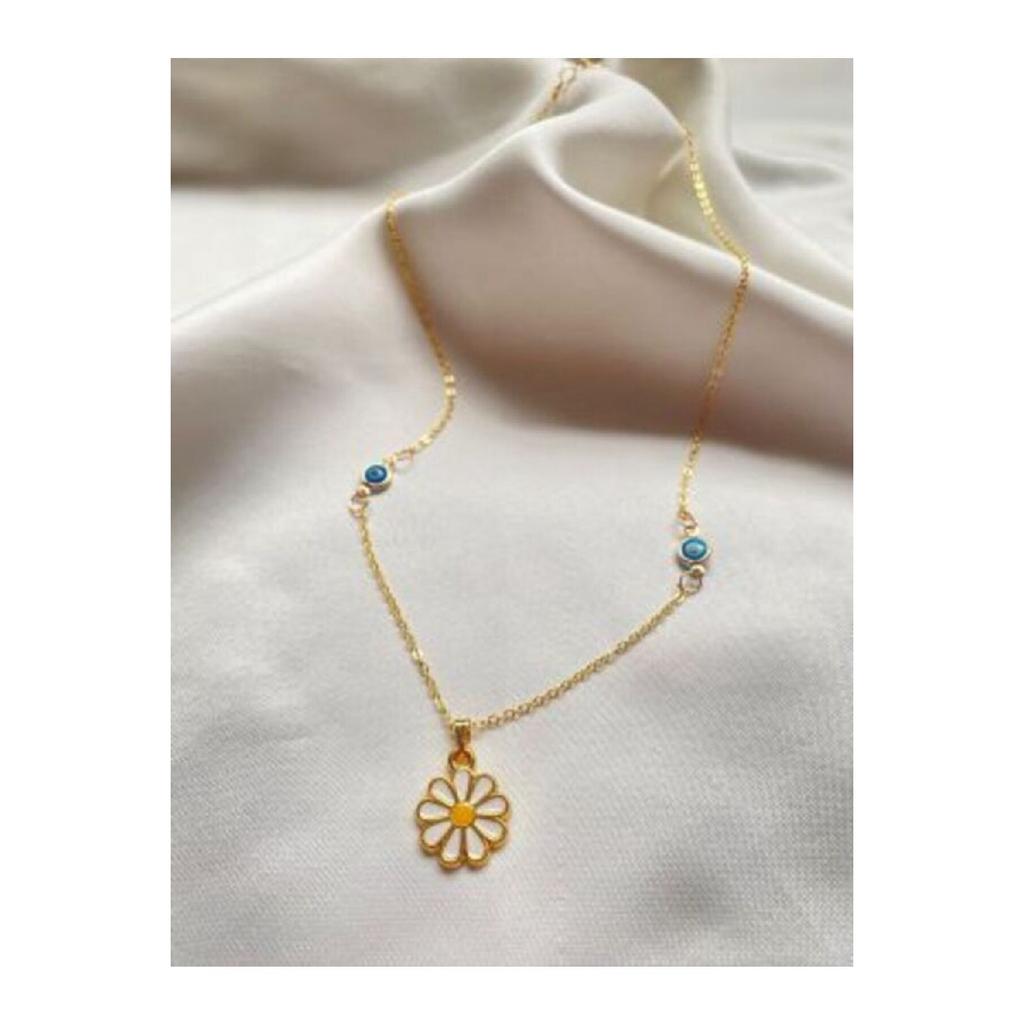 Daisy Hoop zlaté náušnice, Daisy zlatý náhrdelník a Daisy Řetízkový náramek