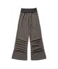 ITZAVIBE Folding Shirring Pants - Khaki Gray