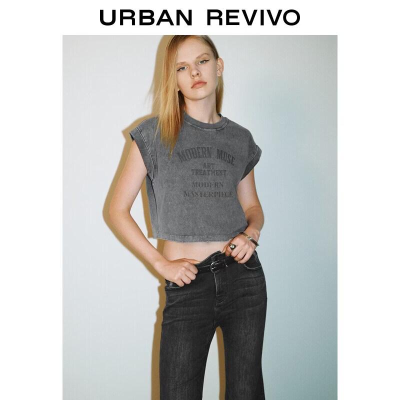 UR2026 Women s Vintage Print Loose T-shirt XS