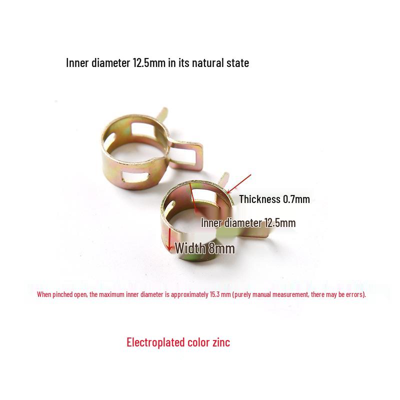 Elastic Steel Hose Clamp with Rubber Grip and Spring Clip