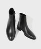 Firenze Atelier Hidden Zipper Detail Slim Toe Ankle Boots 3343 [Black Fg]