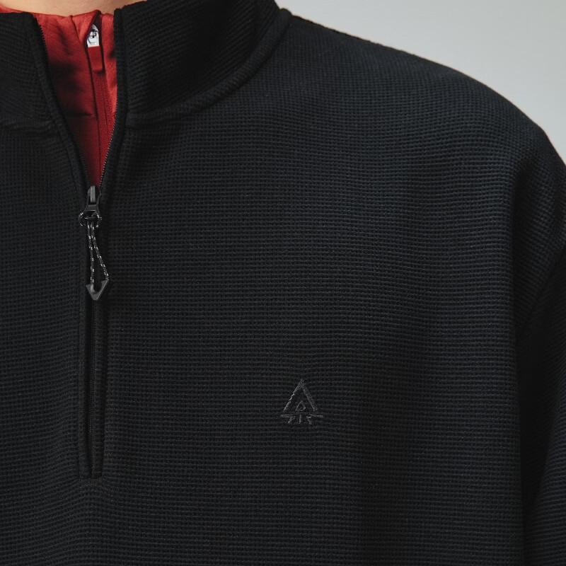 Jack & Jones Men's Anti-Static Waffle Knit Half-Zip Sweatshirt