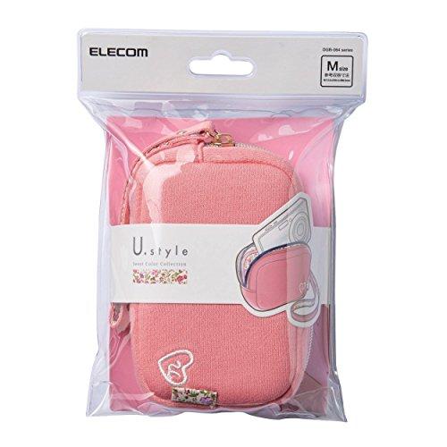 ELECOM Digital Camera Case/Floral Pattern/M Size/Pink DGB-064PN