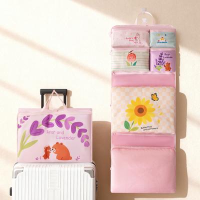 Nova Bolsa de Armazenamento de Viagem Estampada 10 em 1 Grande Capacidade Portátil Organizador de Roupa Íntima Bolsa Organizadora de Bagagem para Roupas