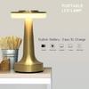 Metal LED Table Lamp, Retro Gold Touch Sensor Lamp, 2000 mAh Rechargeable Battery, 3-Level Dimmable Warm Light, Night Light for Kids