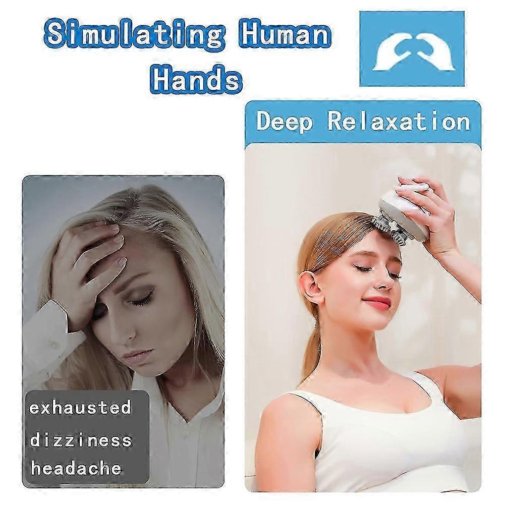 Electric Scalp Massager Head Massager Scalp Stress Relax,Handheld Portable Head Scratcher Massager for Hair Growth
