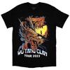 Wu Tang Clan - Tour 2023 Drache mit Rückendruck - Schwarzes T-Shirt