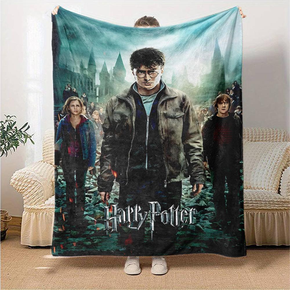1pc Harry Potter Flannel Blanket Soft Warm Throw for Home, Office, Travel, All-Season Cozy Bedding GiftL1286