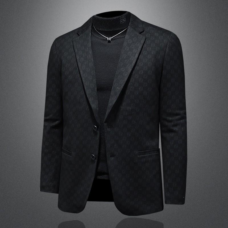 Mens Slim Fit Winter Down Jacket - Light Business Casual Warm Stylish Single Breasted Non-Hooded Solid Color 8209