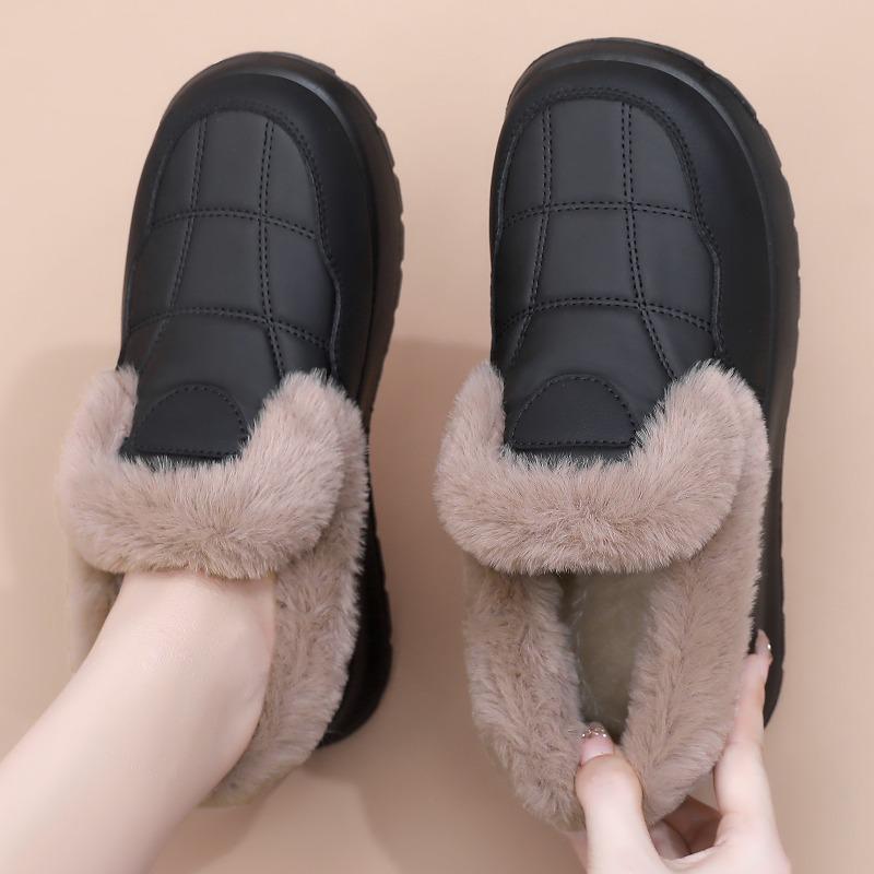 Shoes Women's Cotton Shoes Winter Women's Short Boots Cold-proof and Warm Cotton Boots Versatile Women's Boots One Pedal Snow Boots