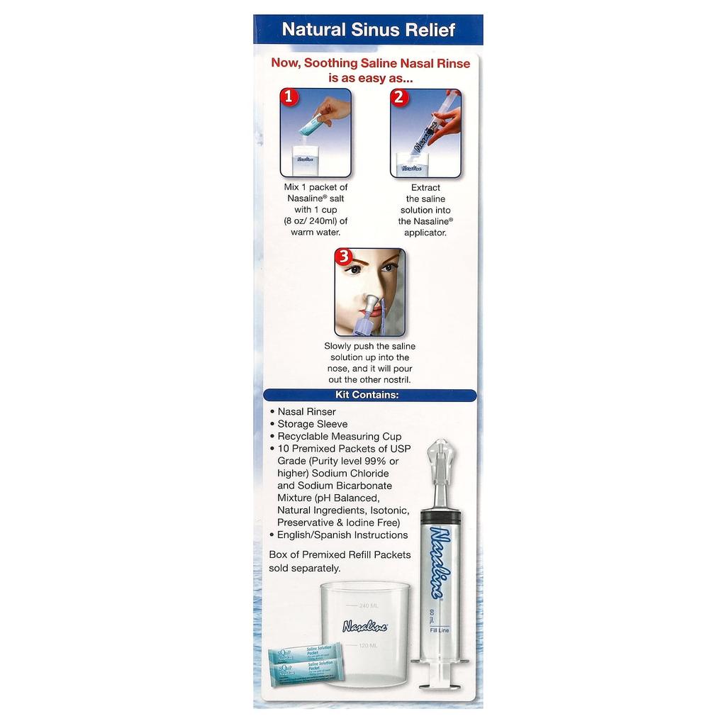 Nasaline, Nasal Irrigation System, 1 Kit