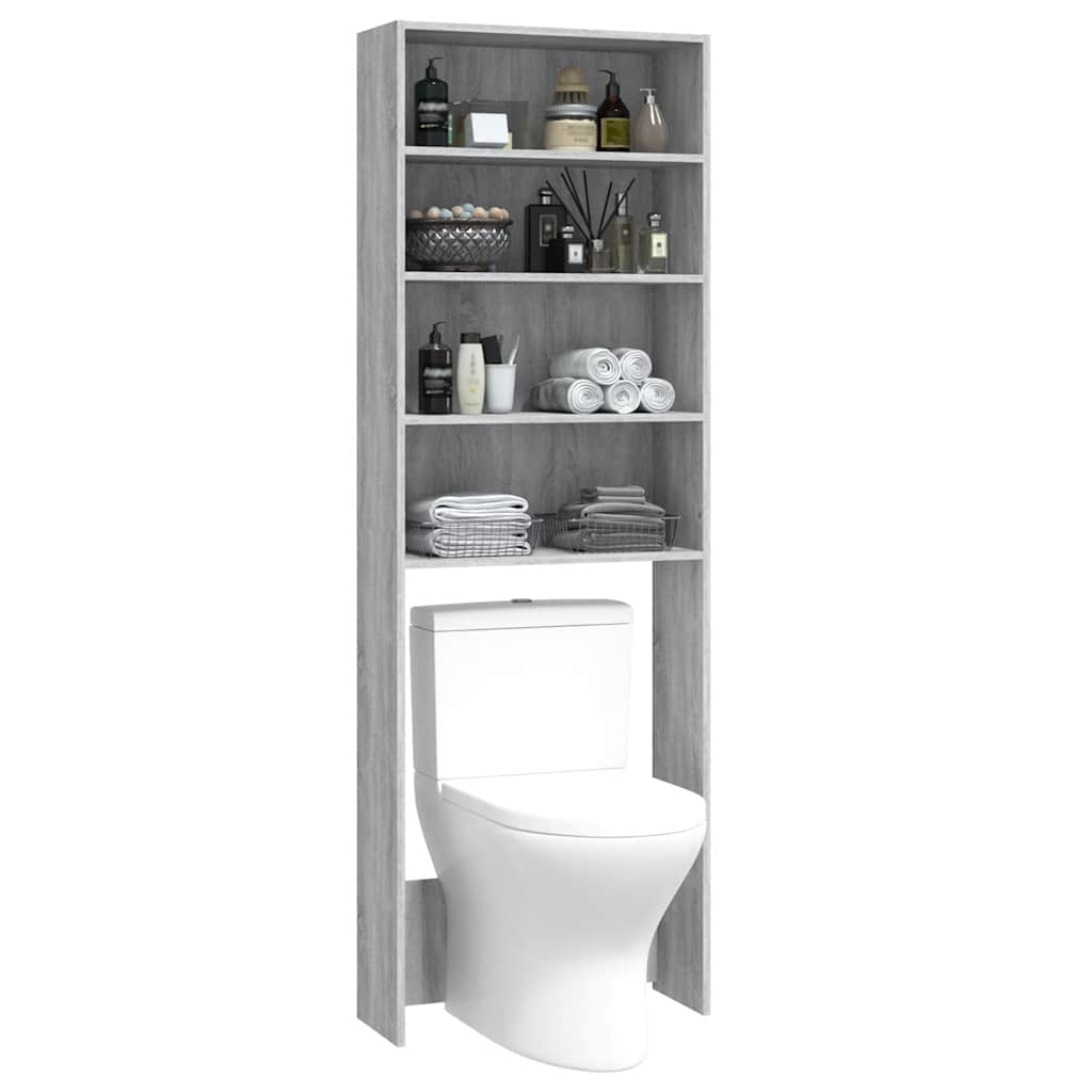 Vidaxl Waschmaschinenschrank, Farbe Sonoma-Eiche Grau, 64X24X190 Cm