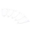 5Pcs White Guitar Truss Rod Cover Set 3 Hole Plastic Electric Guitar Bass Truss Rod Cover Plate Kit
