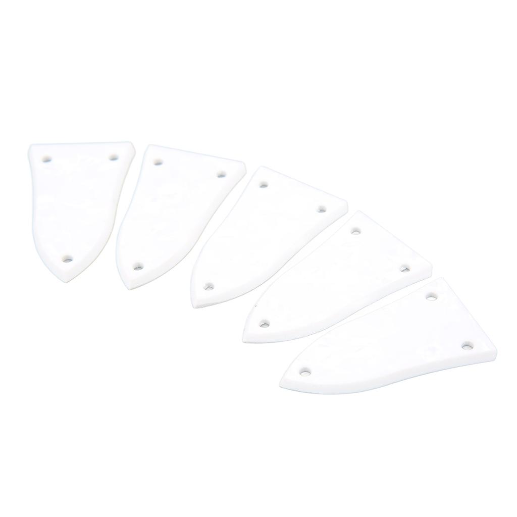 5Pcs White Guitar Truss Rod Cover Set 3 Hole Plastic Electric Guitar Bass Truss Rod Cover Plate Kit