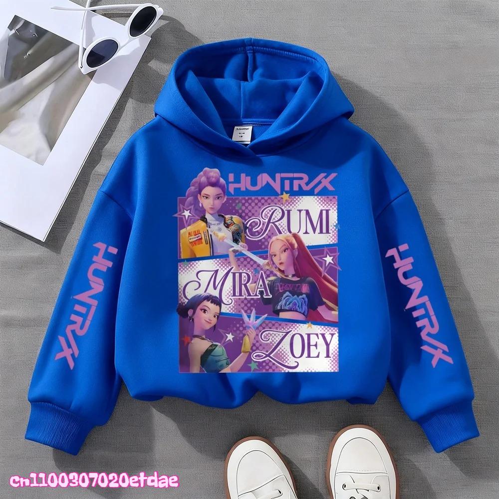 Y2K KPop Cazadores de Demonios Sudaderas Adolescentes Niñas Niños Rumi KPop Cazadores de Demonios Sudadera Otoño Casual Manga Larga Ropa para Niños
